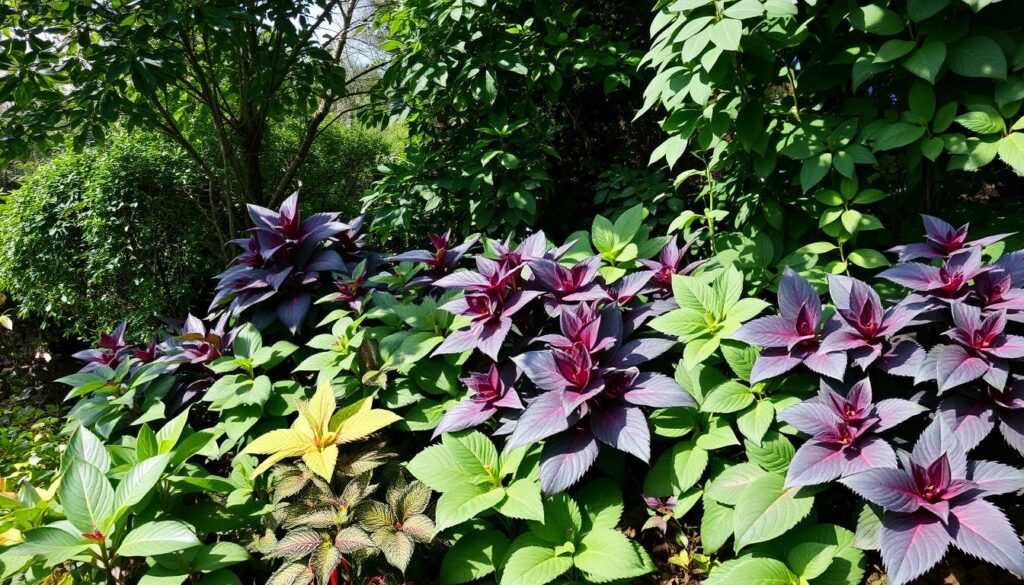 Shade plants foliage