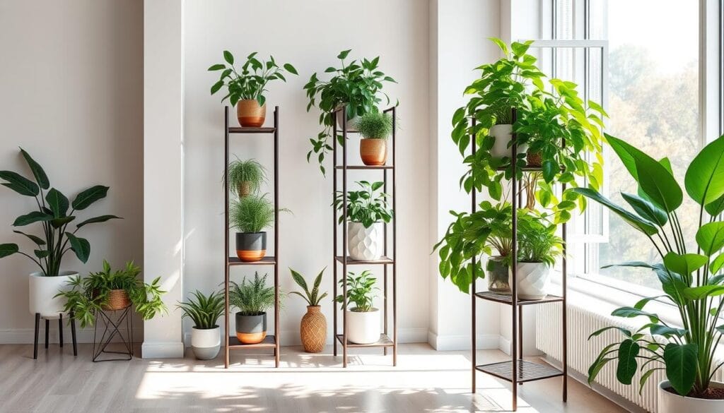 large indoor plant rack