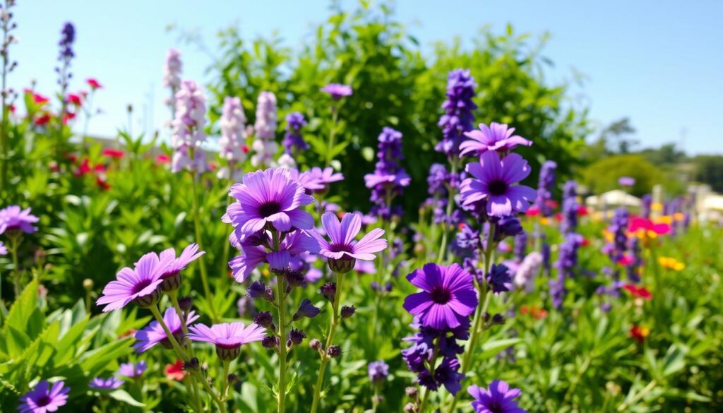 purple flowers