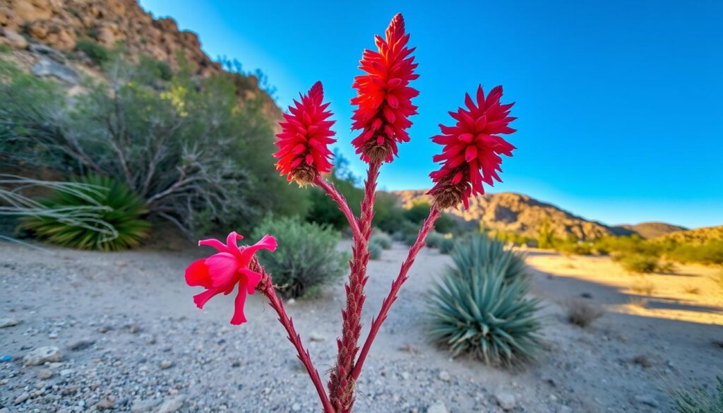 red flowering spikes