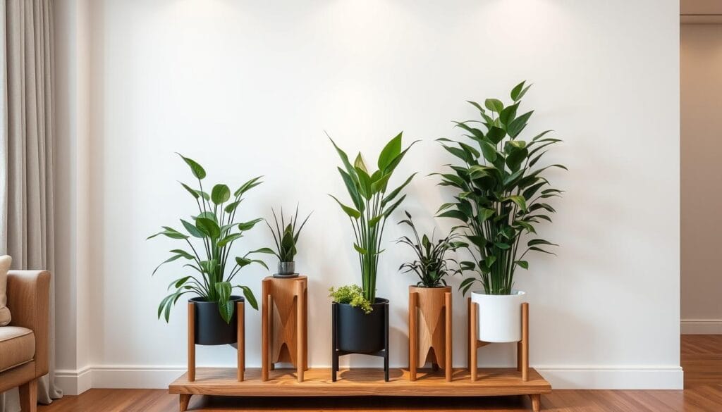 wooden plant stand for indoors